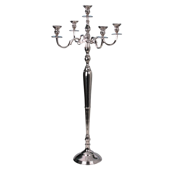 Kerzenleuchter Silber 120cm Antik Barock Metall Kerzenständer 