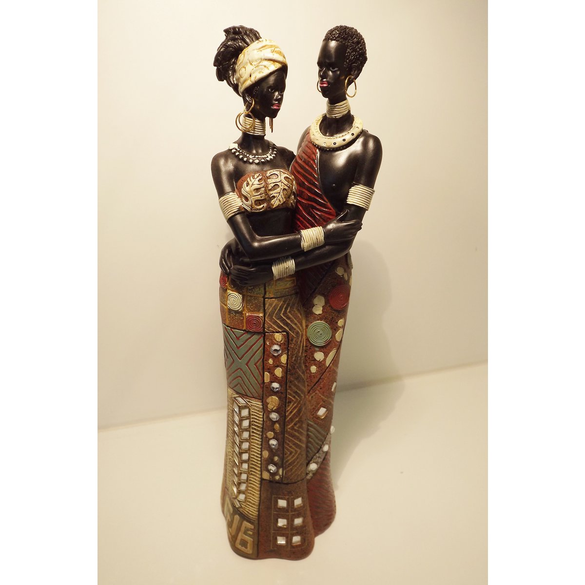 Edles afrikanisches Paar 35cm Mann Frau Afrika Figur Modell