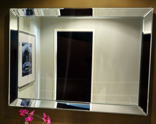 Colmore Wandspiegel 130x70cm mit Spiegelrahmen Spiegel Glasrahmen